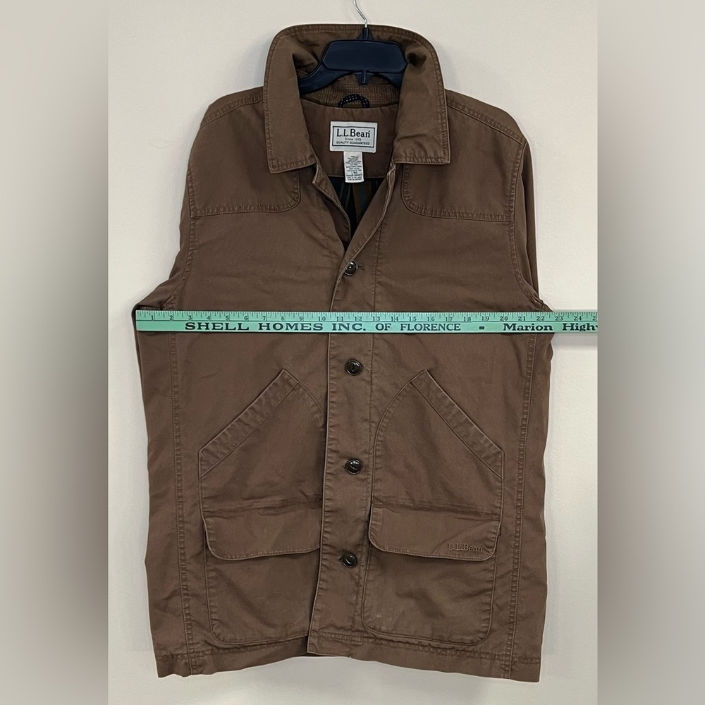 L.L. Bean Men's Plaid Lined Chore Coat - Picture 3 of 10